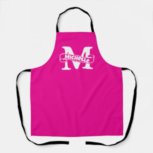 Tablier Nom Personnalisé Rose Hommes Personnalisés Femmes 