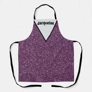 Tablier Nom personnalisé sophistiqué Glittery Look Dames