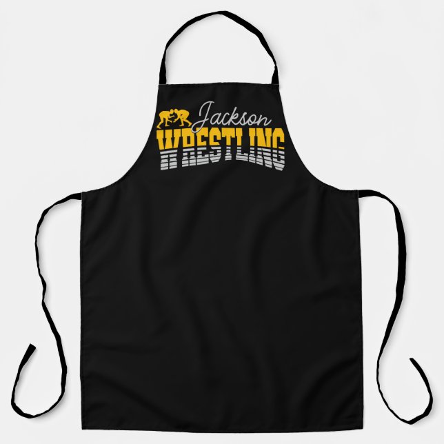Tablier NOM personnalisé Wrestling School Team Wrestler (Recto)