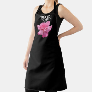 Tablier Nom Rosie personnalisable joli rose rose floral