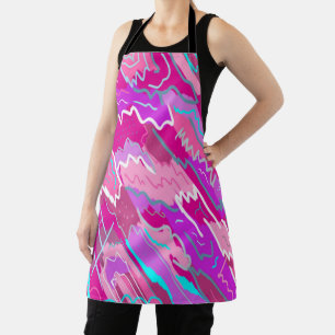 Tablier Nostalgie des années 90 Pop Art en Magenta