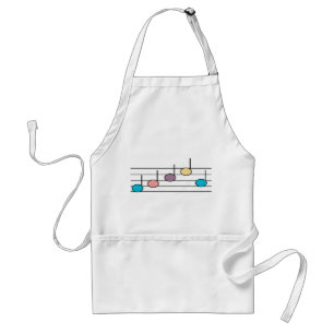 Tablier Notes de Musique Colorées Motif Moderne Pastel