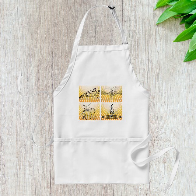 Tablier Notes de musique éclatent abstrait (Créateur téléchargé)