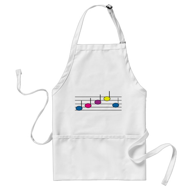 Tablier Notes musicales Coloré (Devant)