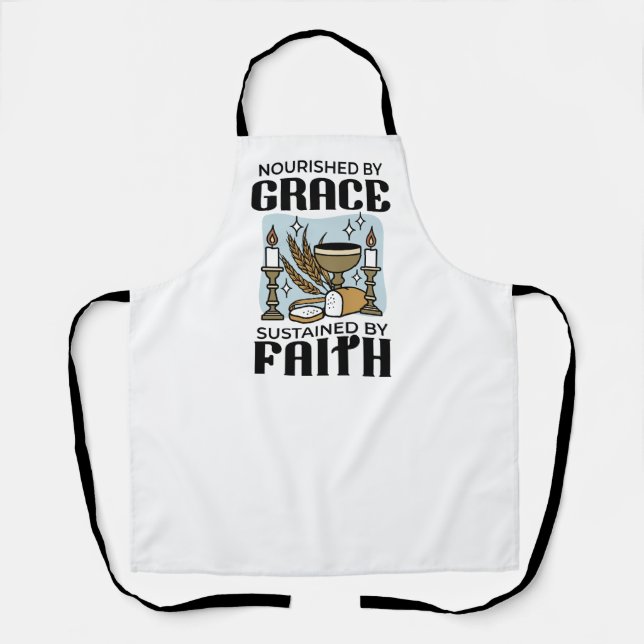 Tablier Nourished by Grace, Sustained by Faith Design (Recto)