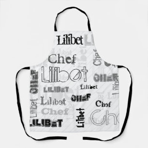 Tablier NOUVEAUTÉ ! Tendance nommé CHEF Wordcloud Urban Ch