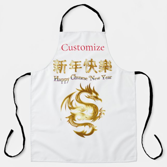 Tablier Nouvel an chinois Dragon Thunder_Cove (Recto)