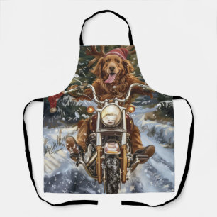 Tablier Nouvelle-Écosse Moto Équitation Chien Noël