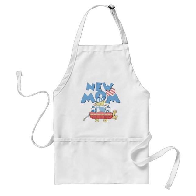 Tablier Nouvelle maman C'est un garçon Tshirts et cadeaux (Devant)