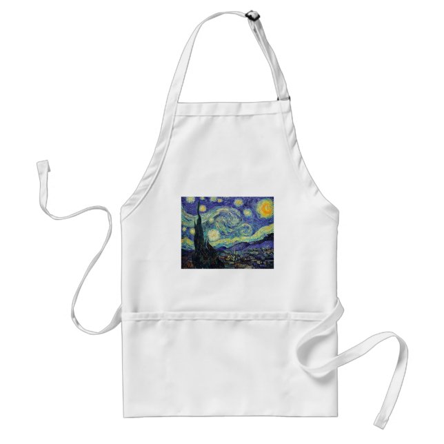 Tablier Nuit étoilée par van Gogh (Devant)