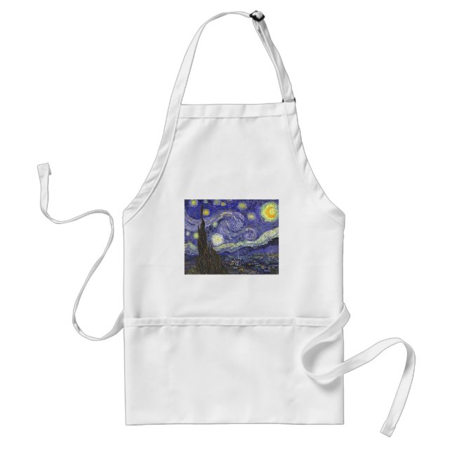 Tablier Nuit étoilée par Vincent van Gogh (Devant)
