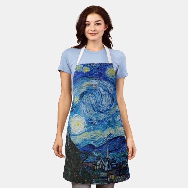 Tablier Nuit Van Gogh Starry (Porté)