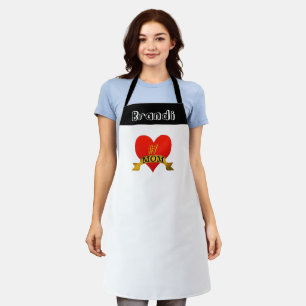 Tablier Numéro Un Nom de la maman Apron Cadeau de la fêt