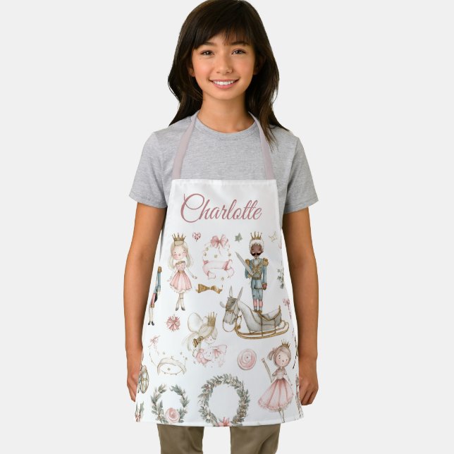 Tablier Nutcracker & Ballerina Kids Apron | Custom Name (Insitu)