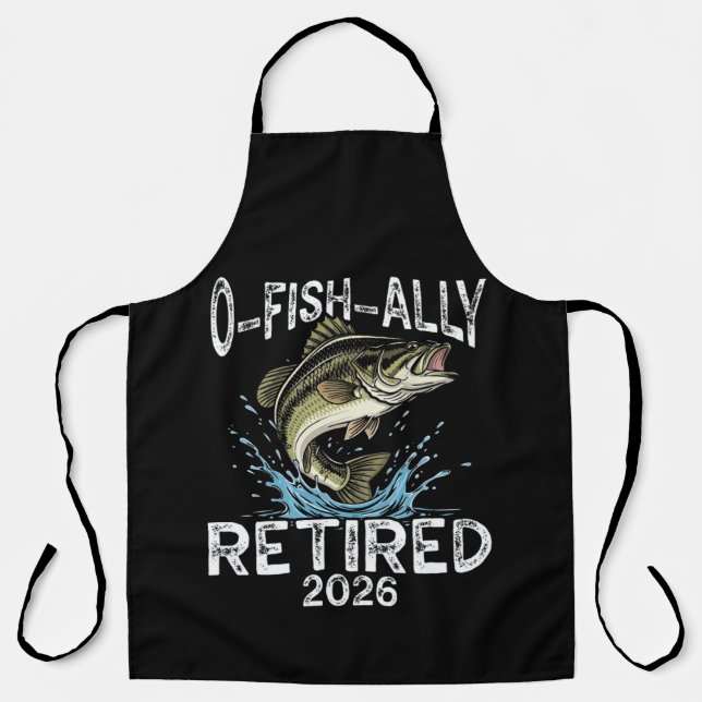 Tablier O-Fish-Ally Retraité 2026 Humour Drôle (Recto)