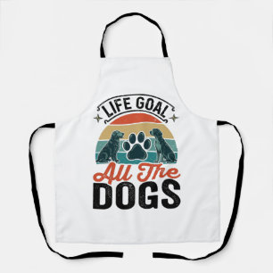 Tablier Objectif de vie Tous les chiens Conception vintage
