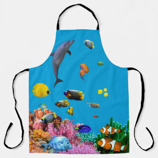 Tablier Ocean Blue Frutiger Aero Apron