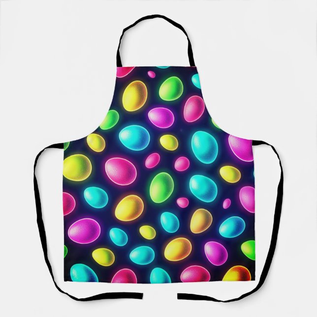 Tablier Oeuf de Pâques/printemps de couleur vive/néon (Recto)