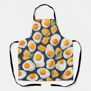 Tablier Œuf Frit & Toast Motif Sans Couture   Art Culinair