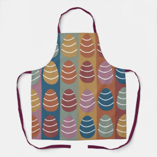 Tablier OEufs de Pâques colorés de Pâques Stripes Joyeux P