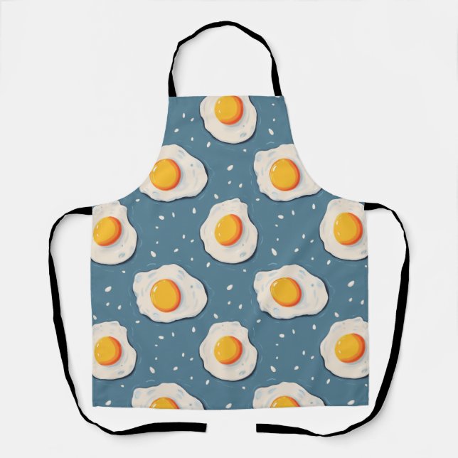 Tablier Oeufs frits sur le bleu (Recto)