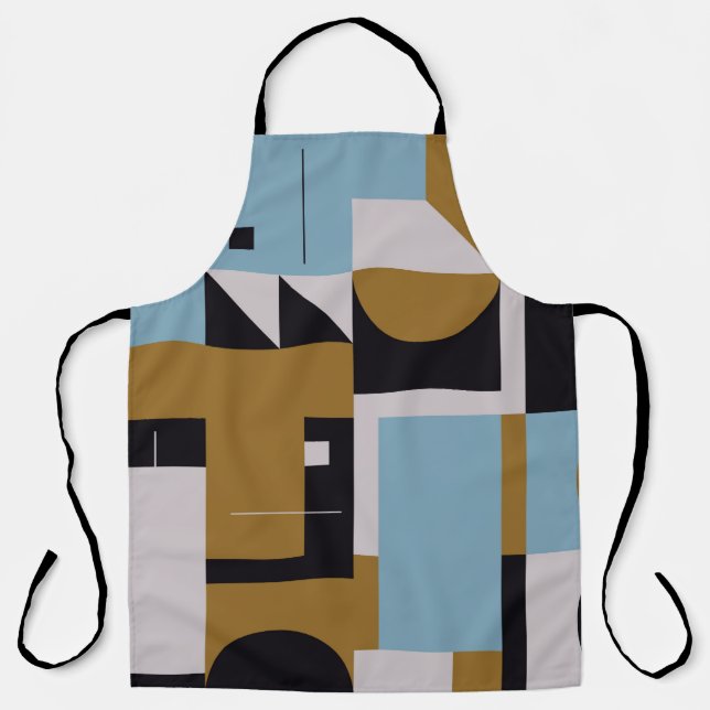 Tablier OEuvre de composition Bauhaus réalisée avec l'ele  (Recto)