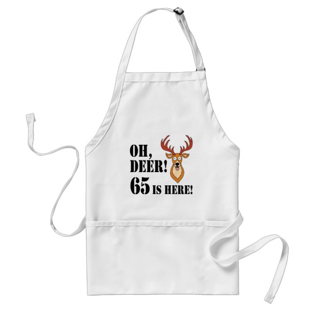 Tablier Oh Deer 65e anniversaire Adulte Adulte Apron (Devant)
