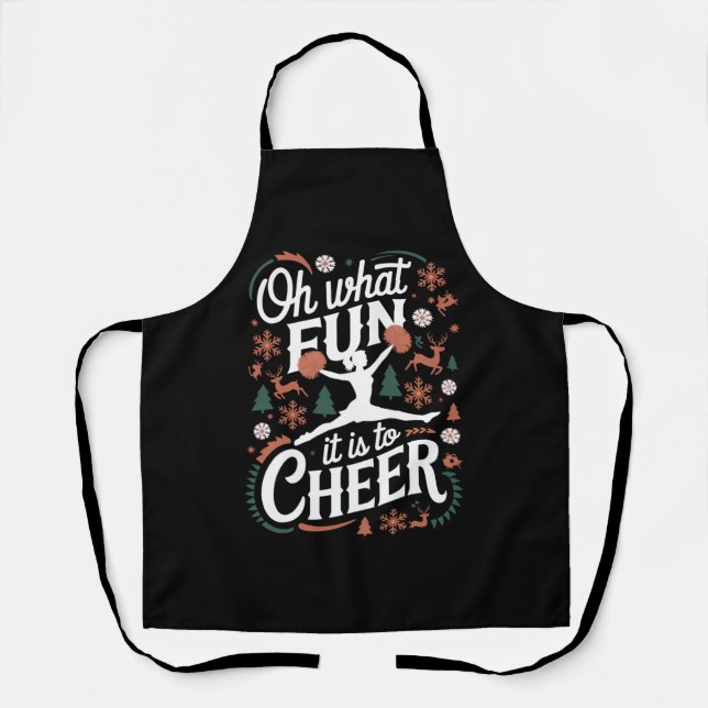 Tablier Oh Quel Plaisir De Soutenir Noël De Cheerleading L (Recto)