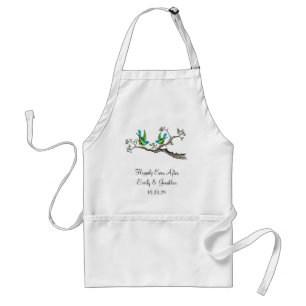 Tablier Oiseaux vintages Apple Green & Aqua