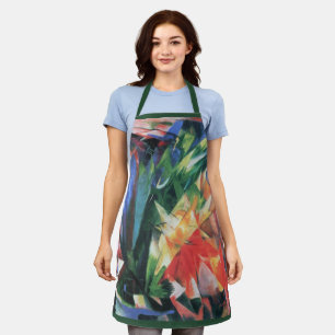 Tablier Oiseaux (Vogel) de Franz Marc, Art Cubisme Vintage