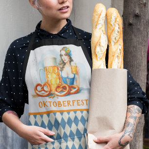 Tablier Oktoberfest Party Avec Bière Et Pretzels ai