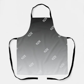 Tablier Ombre & motif de texte (couleur modifiable) Gris
