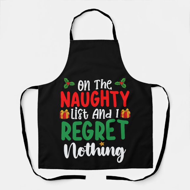Tablier On The Naughty List And I Regret Nothing Christmas (Recto)