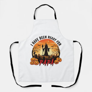 Tablier Ont été prêts Papa Halloween Sorcière Citrouilles