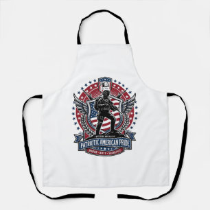 Tablier Opérateur de liberté patriotique silhouette milita