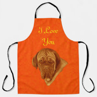 Orange Dogue Bordeaux Chien Design,