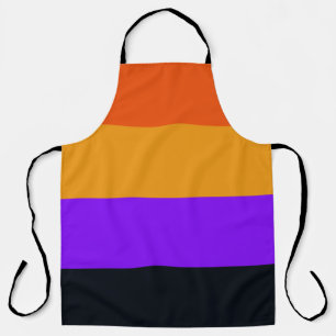 Tablier Orange, Jaune, Violet et Grandes Noires