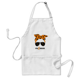 Tablier Orange Ruban Rein Cancer Guerrier Bandana Unbrea