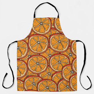 Tablier Oranges dessinées à la main : sans couture