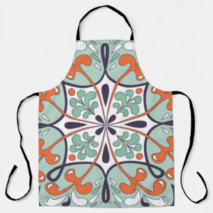 Tablier Oriental traditional floral ornament, Moroccan til