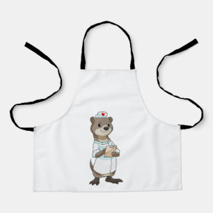 Tablier Otter comme infirmière avec coeur