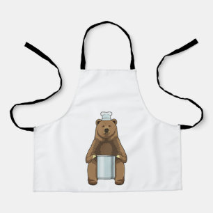 Tablier Ours comme cuire avec pot de Cuisine