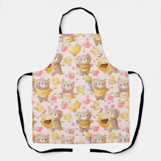Tablier Ours mignons et miel