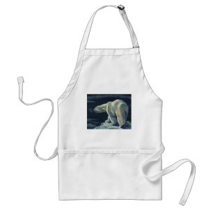Tablier Ours polaire vintage, animaux marins arctiques