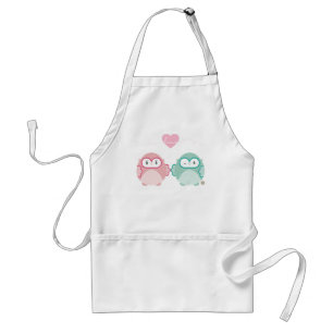 Tablier OWL LOVE :: fille douce + garçon