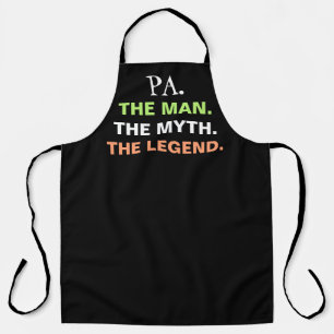 Tablier Pa Man Myth Légende Drôle Citation Mens