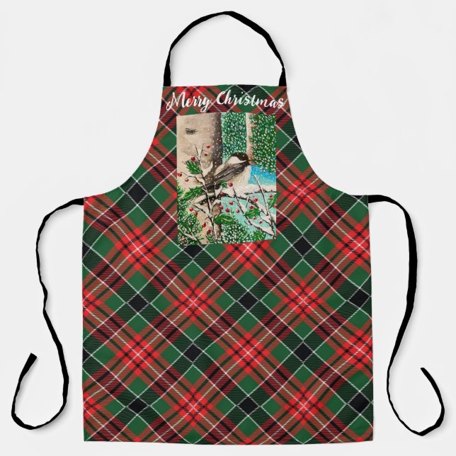Tablier Paid Christmas Chickadee Apron (Recto)