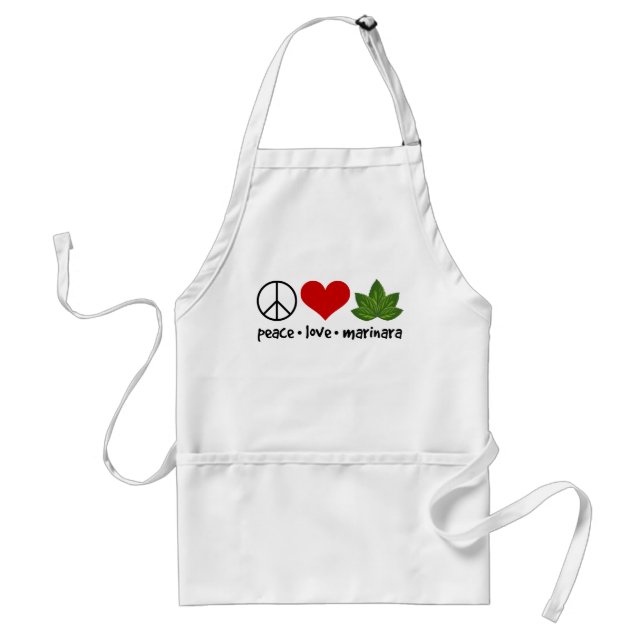 Tablier Paie Amour Marinara Basil Feuilles (Devant)