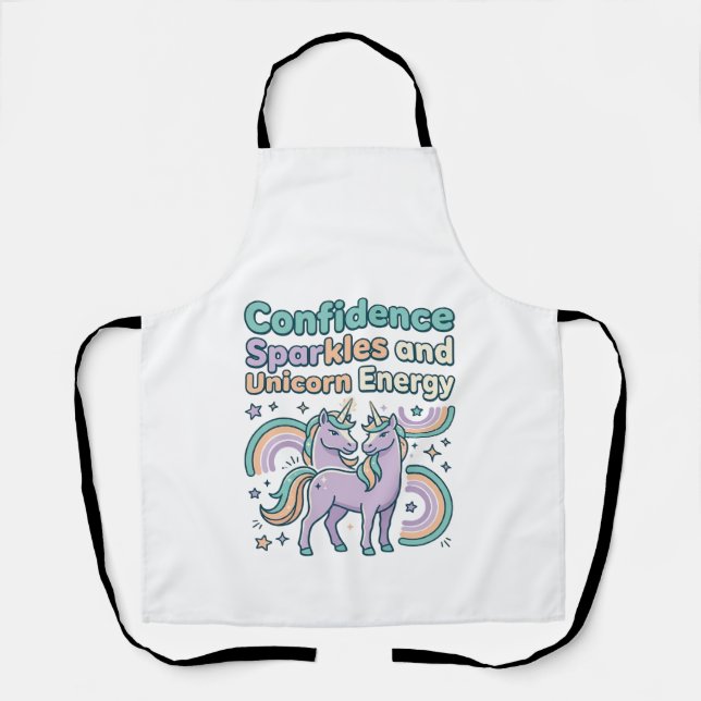 Tablier Paillettes de Confiance de Licorne et Conception d (Recto)