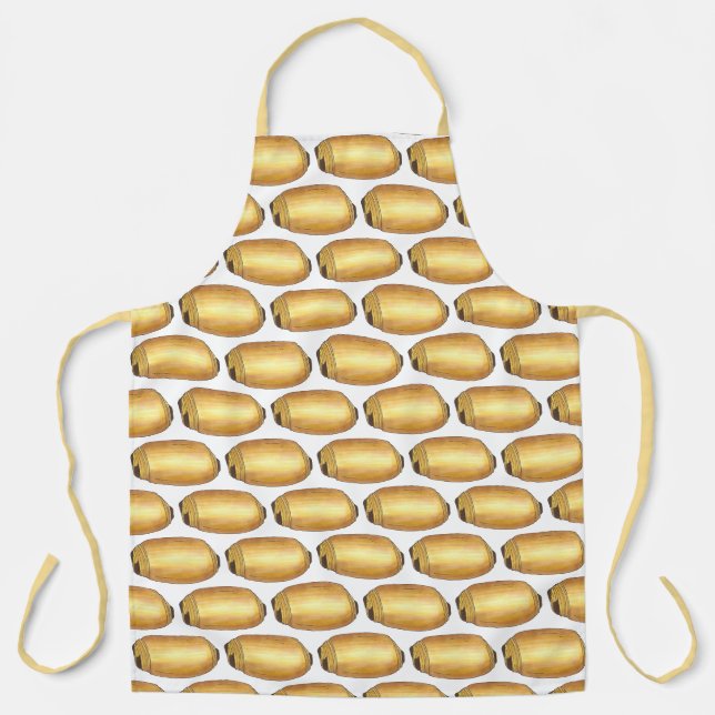 Tablier Pain au Chocolat Français Croissant Chef pâtissier (Recto)